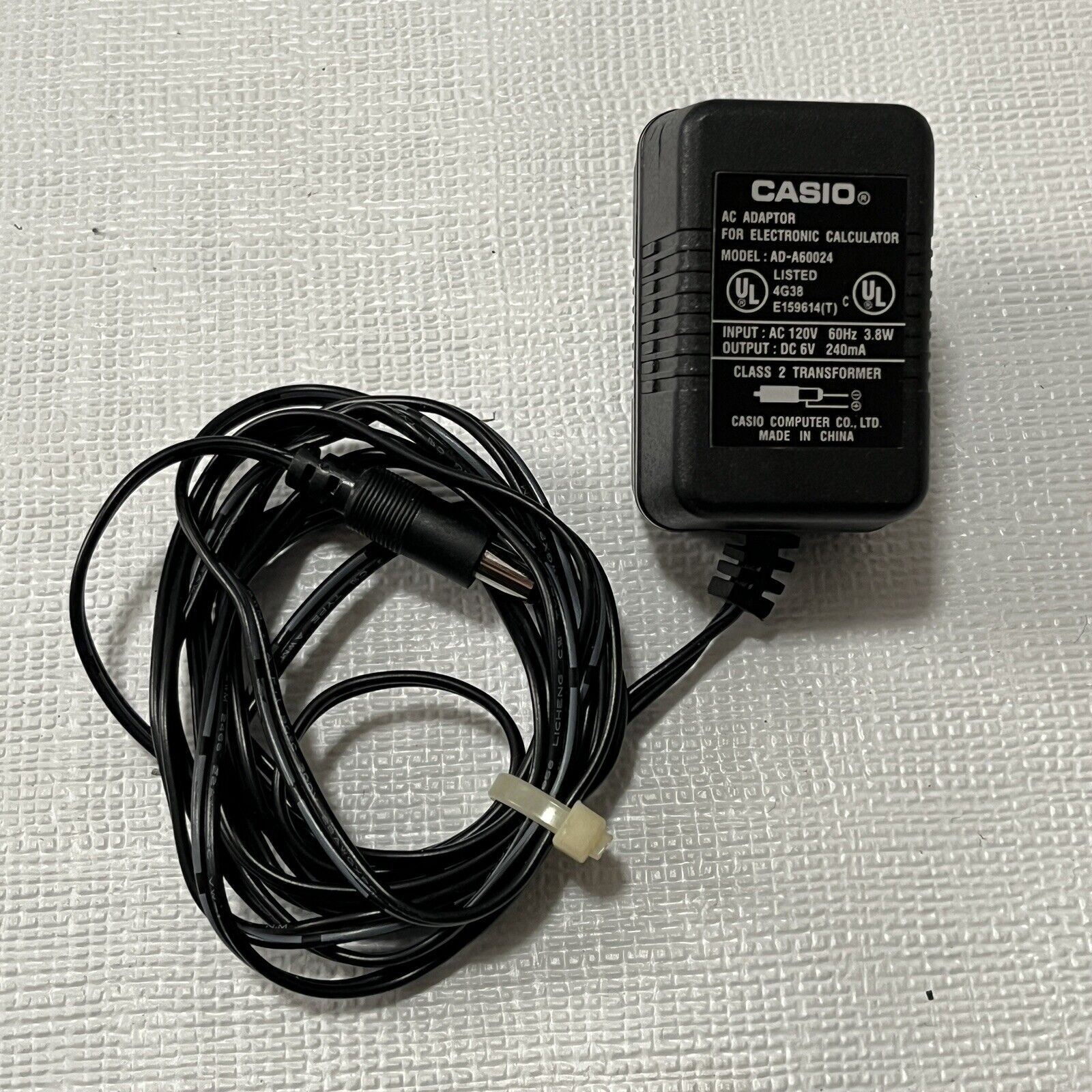 *Brand NEW*Casio 6V 240mA AC Adapter For Electronic Calculator AD-A60024 Power Supply